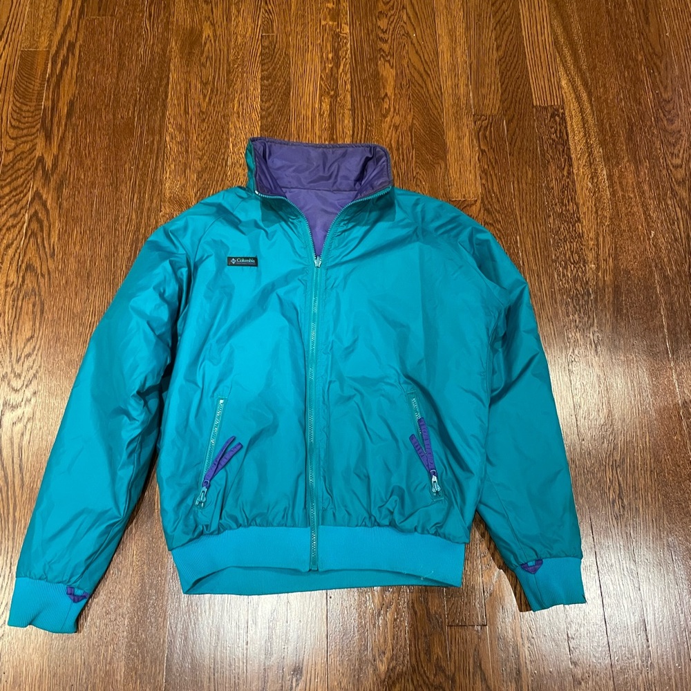 Reversible Purple and Turquoise Columbia Jacket